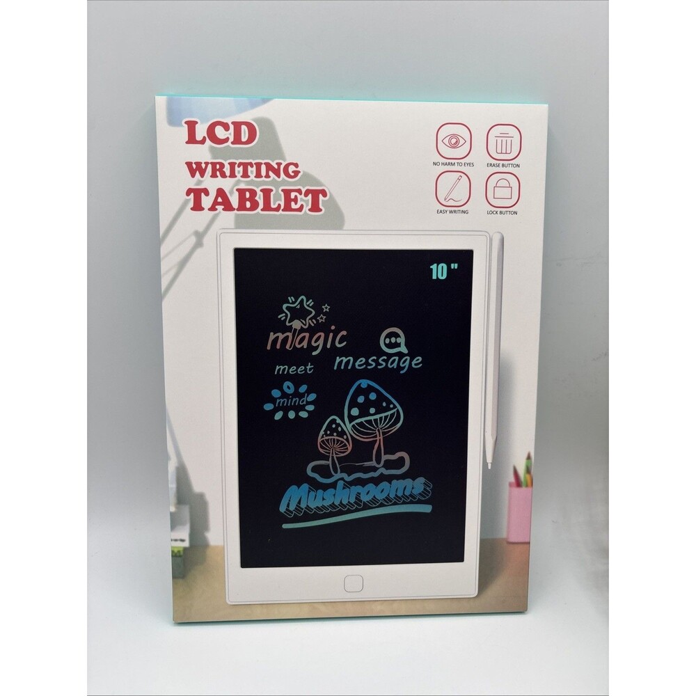 LCD 10" Writing Tablet Green New School Vacation Gift Boy Girl Birthday Party